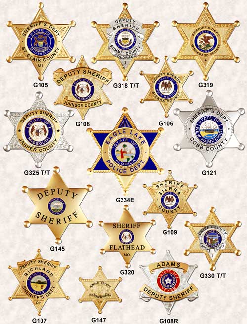 GA-REL Star Badges 6 pt page 2 GAREL police badges