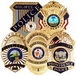 Police and Fire Cap badges