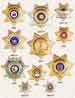 Sheriff Department 7 point enameled star badges